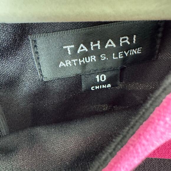 Tahari ASL NWT Colorful Striped Knee Length Fit & Flare Sleeveless Dress Size 10 - Picture 8 of 9